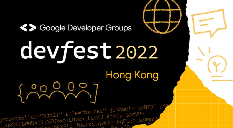 DevFest'22 GDG Hong Kong